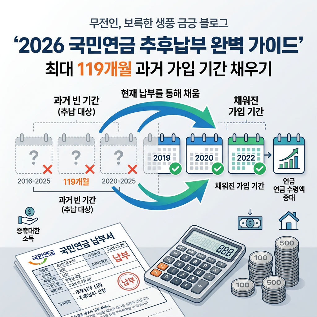 국민연금 추납 최대 119개월 보험료 계산과 신청방법