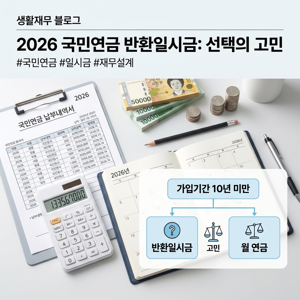 국민연금 반환일시금 10년 미만 60세 이후 금액 신청방법