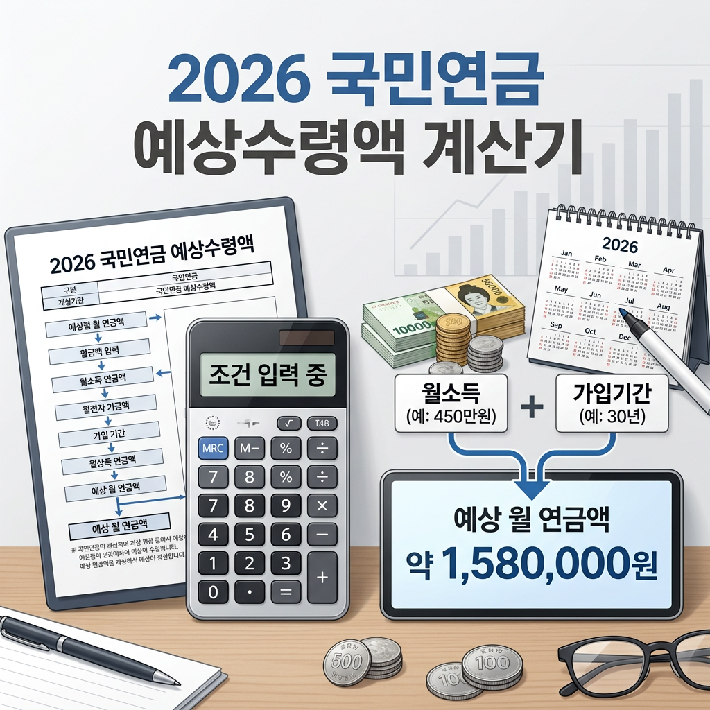 국민연금 예상수령액 계산기 월소득 가입기간 2026