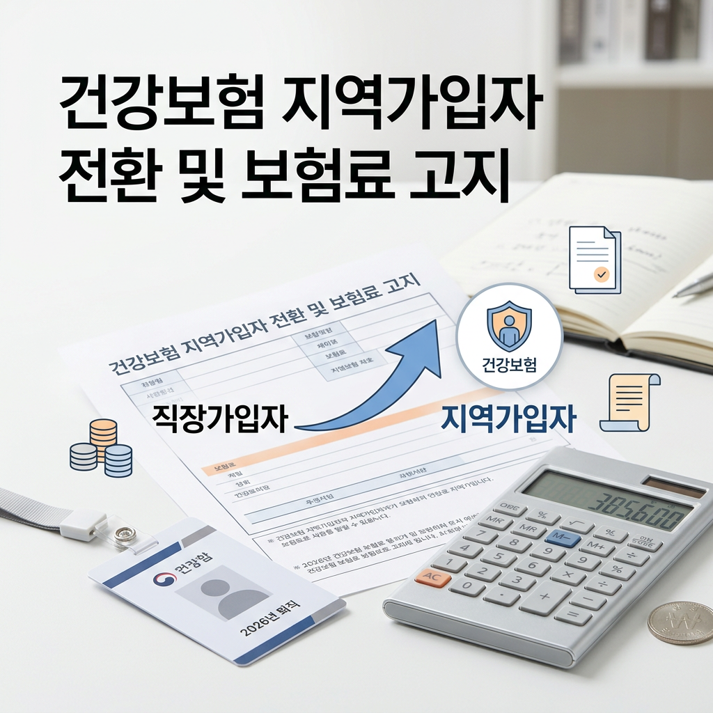퇴직 후 건강보험료 2026｜직장가입자에서 지역가입자 되면 얼마 나올까?