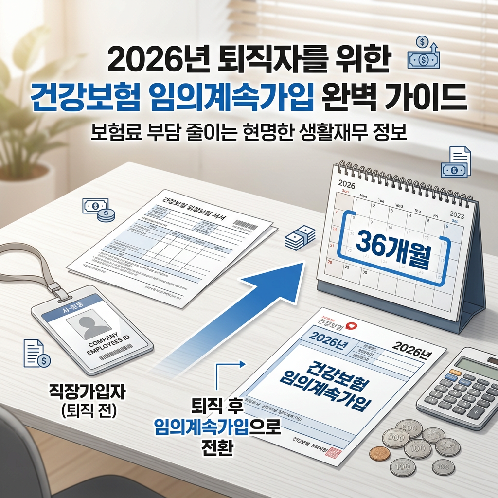 건강보험 임의계속가입 2026｜퇴직 후 신청조건·36개월·보험료 계산