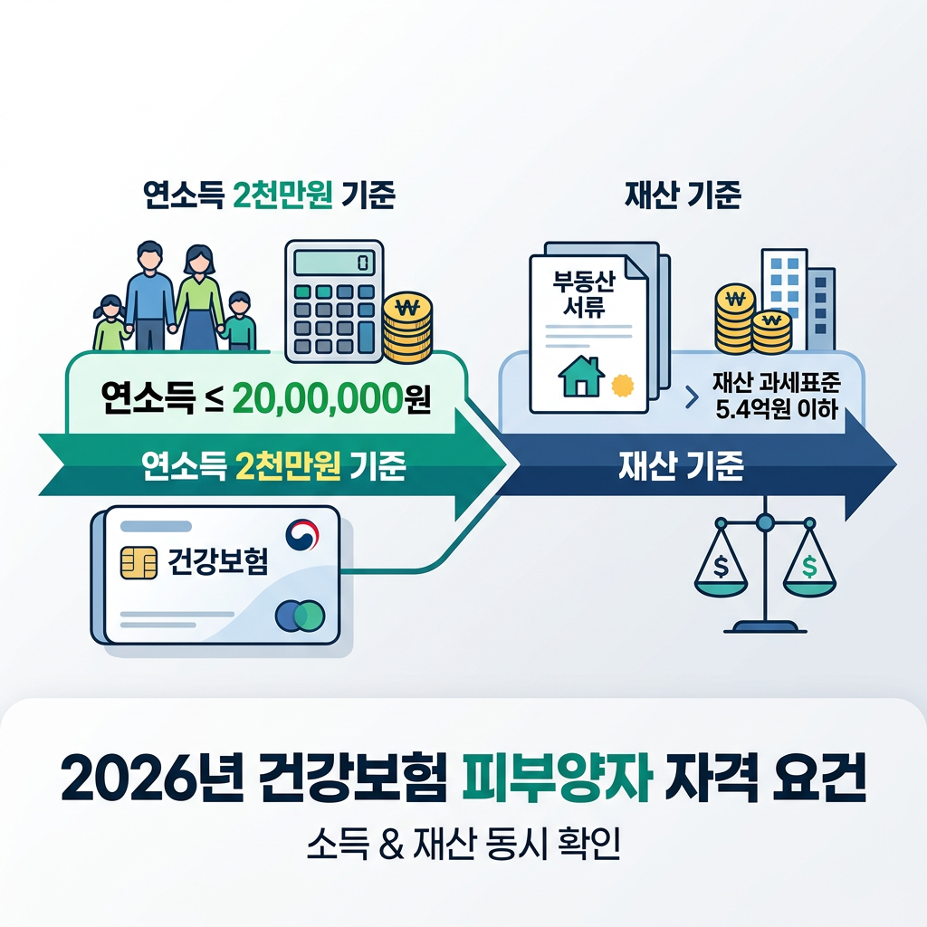 건강보험 피부양자 조건 2026｜소득 2천만원·재산 5.4억 기준·탈락사유