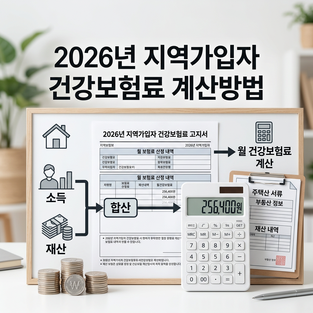 지역가입자 건강보험료 계산방법 2026 소득 재산 반영 기준