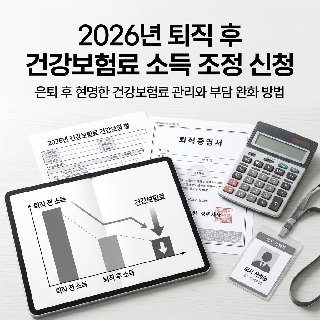퇴직 후 건강보험료 조정 신청 2026｜소득 줄었는데 보험료 높을 때