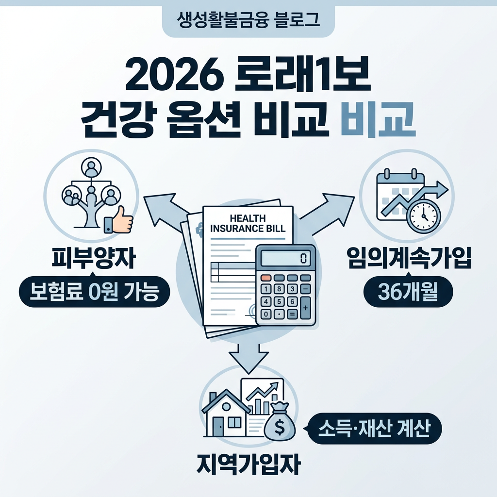 퇴직 후 건강보험료 피부양자 임의계속가입 지역가입자 비교 2026