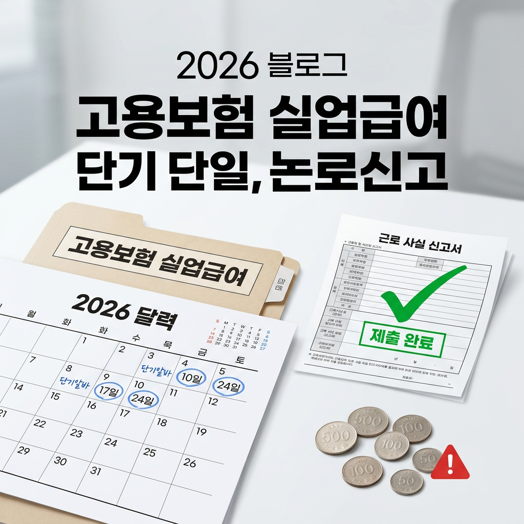 실업급여 받는 중 알바 근로 신고와 부정수급 기준 2026