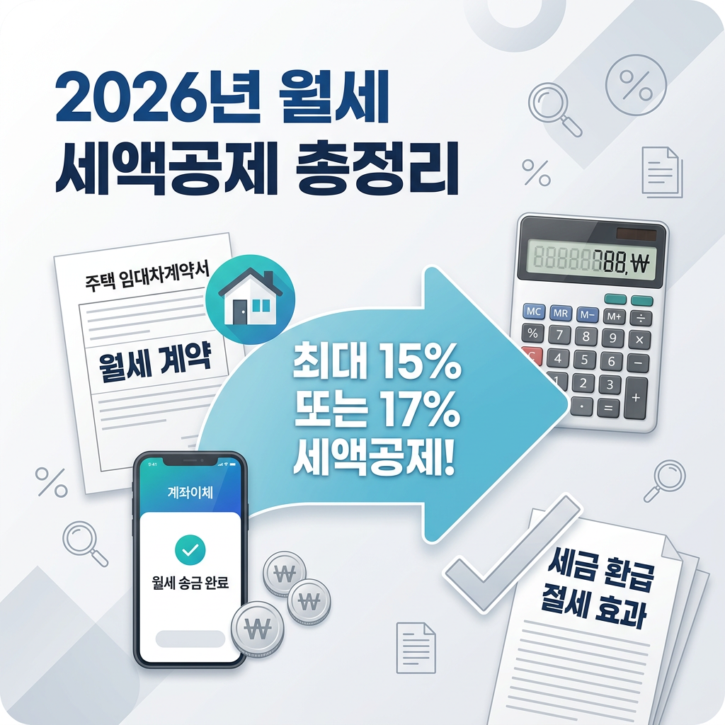 월세 세액공제 2026|총급여 8천만원·17%·15%·필요서류