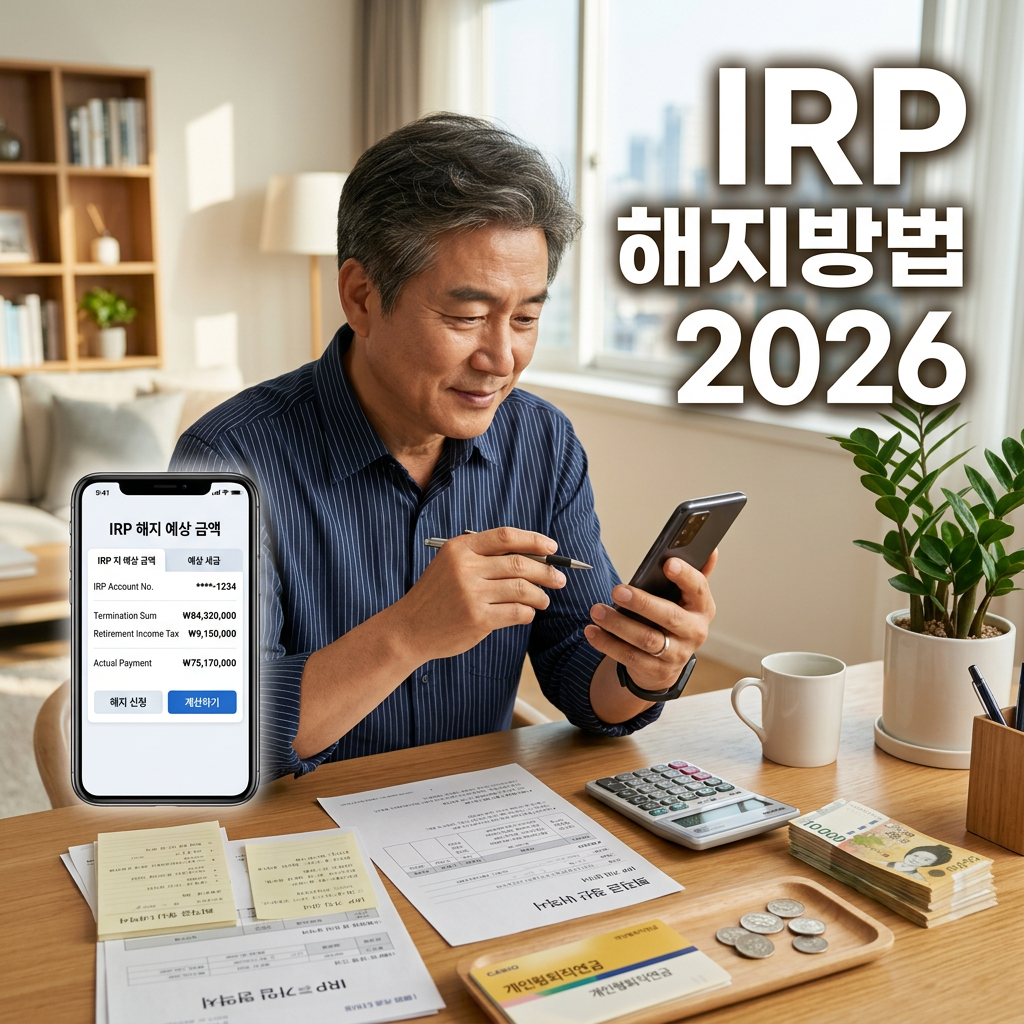 IRP 해지방법 2026｜퇴직금 일시금 수령·세금·해지 전 확인사항