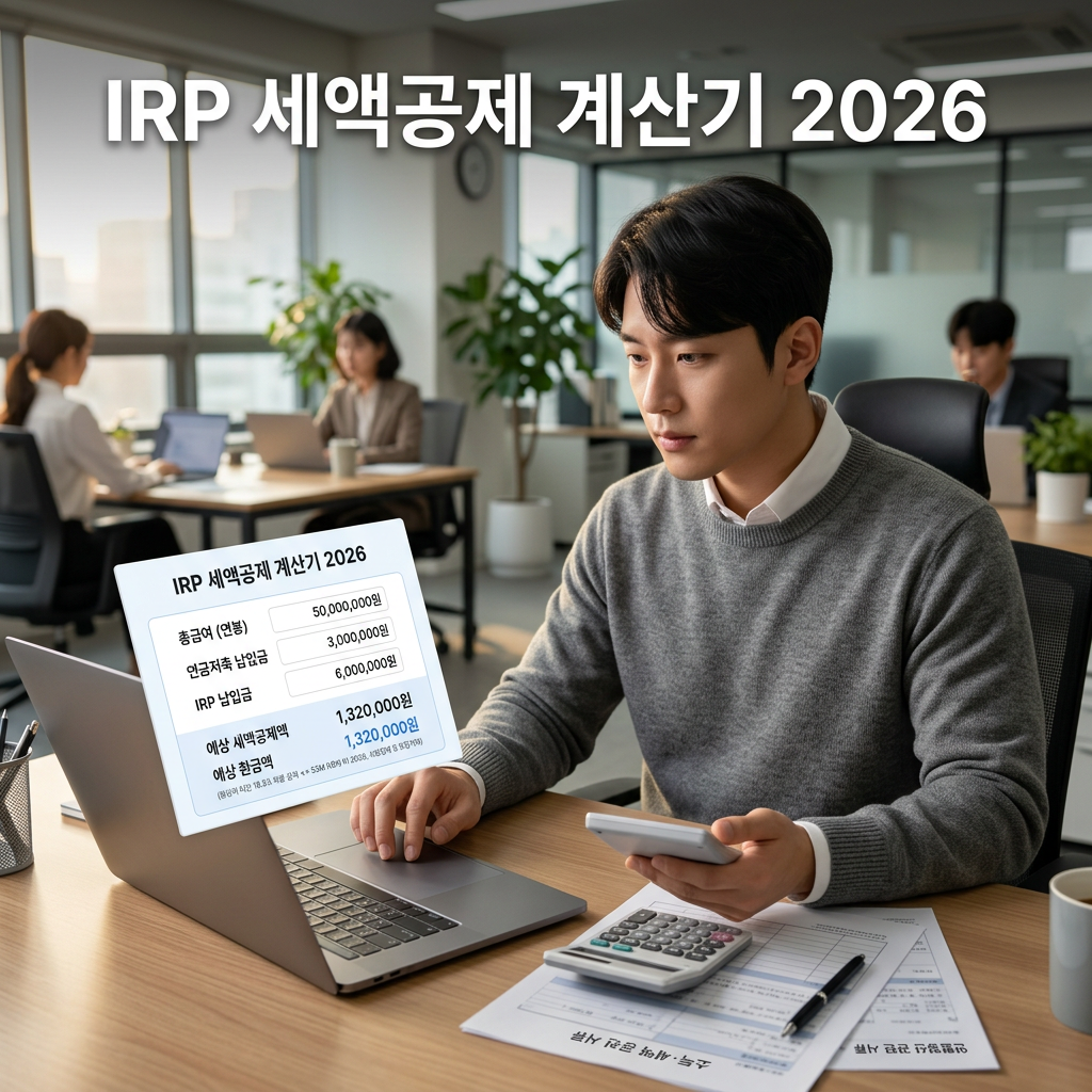 IRP 세액공제 계산기 2026｜연봉별 환급액·연금저축 합산 자동계산
