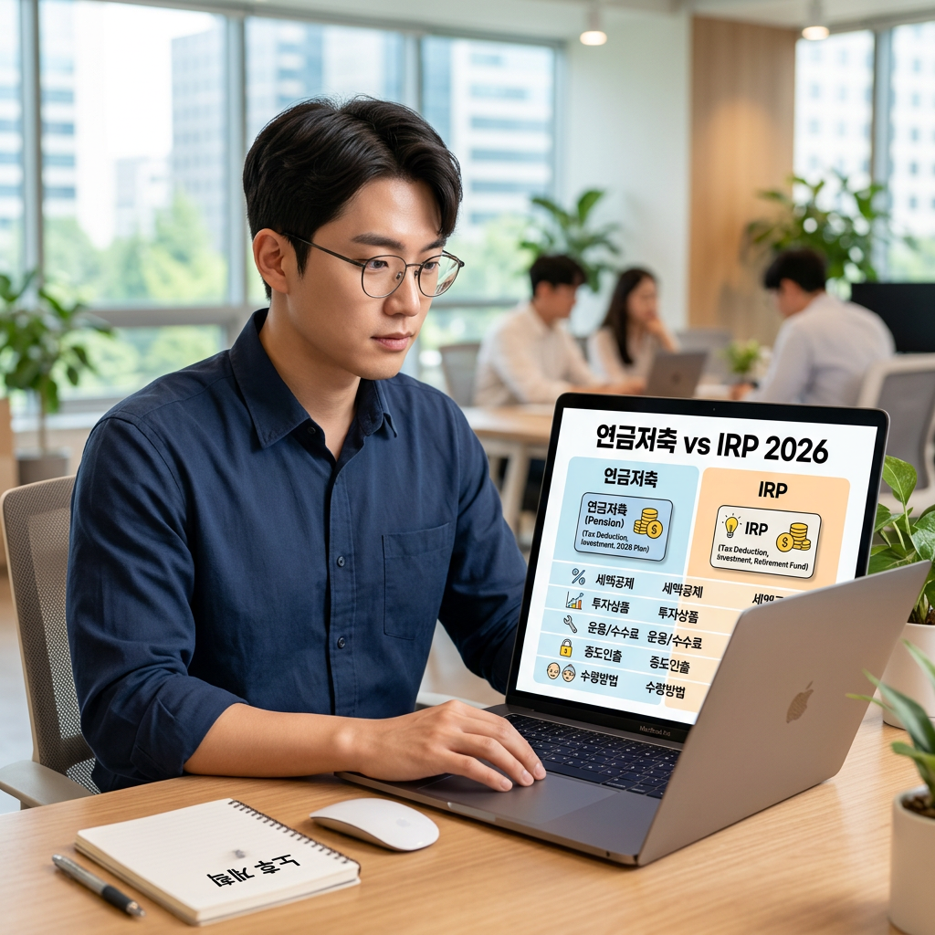 연금저축 IRP 차이 2026 세액공제 중도인출 투자상품 비교