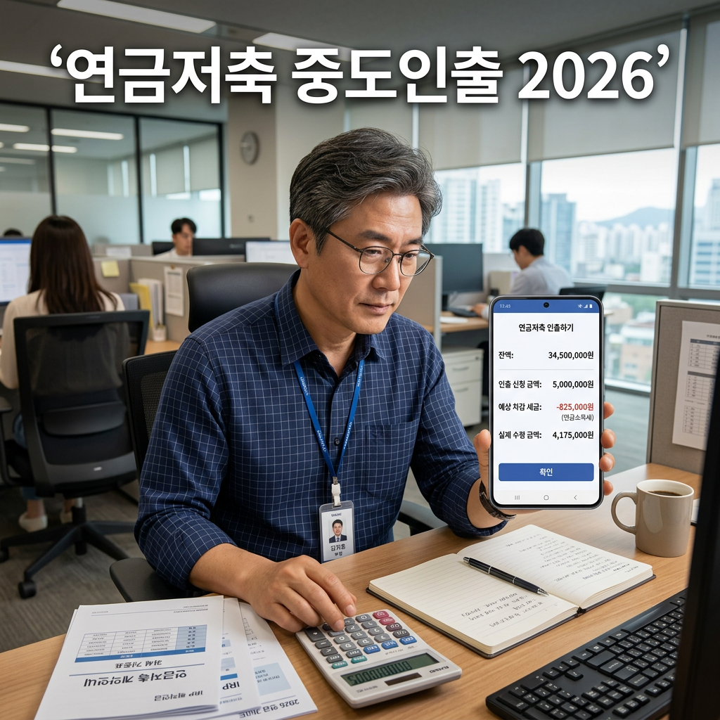연금저축 중도인출 2026 세액공제 받은 돈 인출 세금 안내